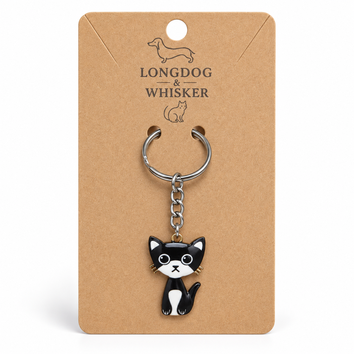 Simon cat keyring on Longdog & Whisker display card