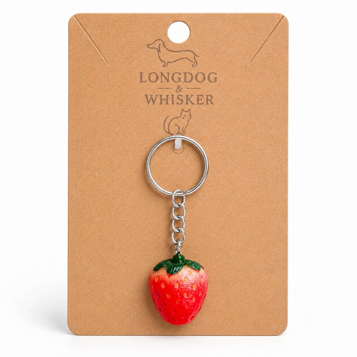 Strawberry Keyring by Longdog & Whisker