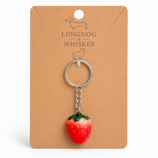 Strawberry Keyring by Longdog & Whisker