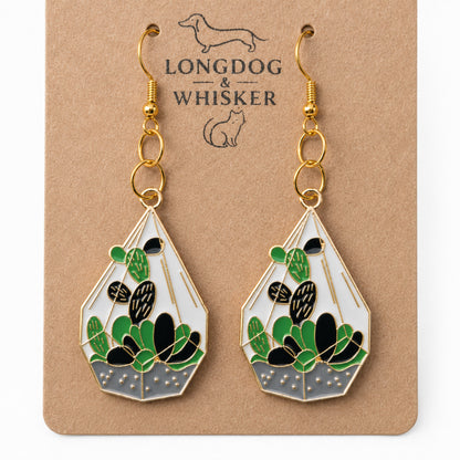 Close-up detail of Terrarium Earrings
