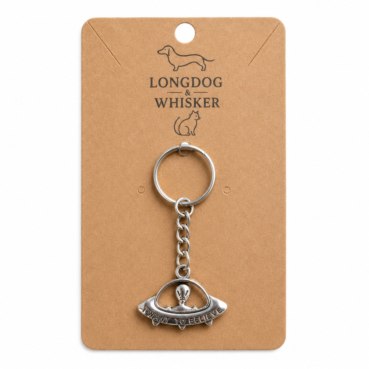 UFO Believe Keyring and Bag Charm on Longdog & Whisker product card