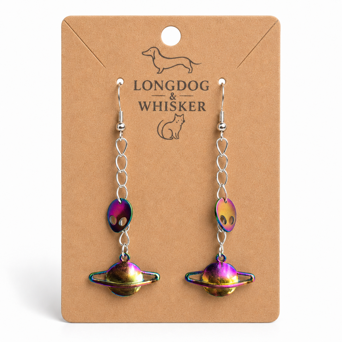 UFO Planet Earrings by Longdog & Whisker