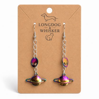 UFO Planet Earrings by Longdog & Whisker