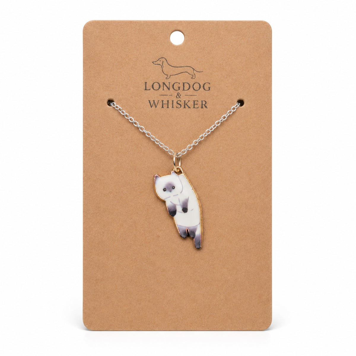Scruffles Cat Necklace - White by Longdog & Whisker