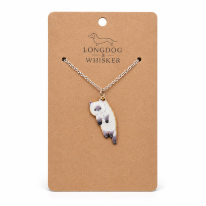 Scruffles Cat Necklace - White by Longdog & Whisker