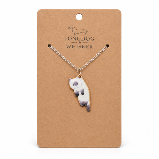 Scruffles Cat Necklace - White by Longdog & Whisker