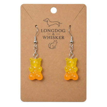 Gummy Bear Earrings - Yellow / Orange by Longdog & Whisker